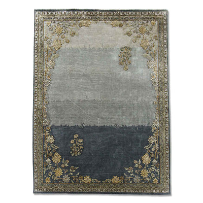 Nishat Bagh-Cv Hand Knotted Woollen And Silk Rug By Anju Modi