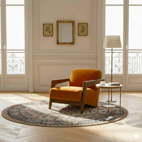 Hyke Oak Low Back Armchair - Amber