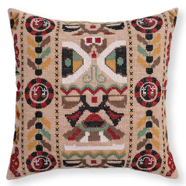 Ziba Embroidered Multicolored Cushion Cover