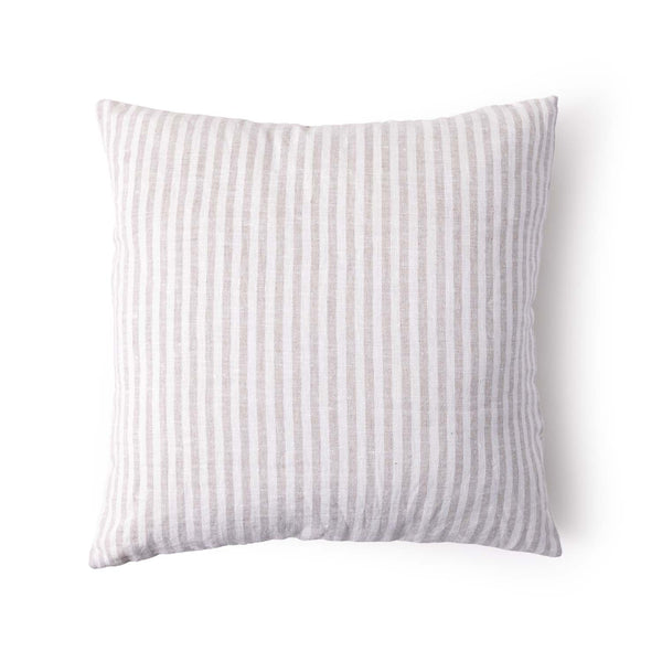 Linear Stripe Chambray Linen Cushion Cover