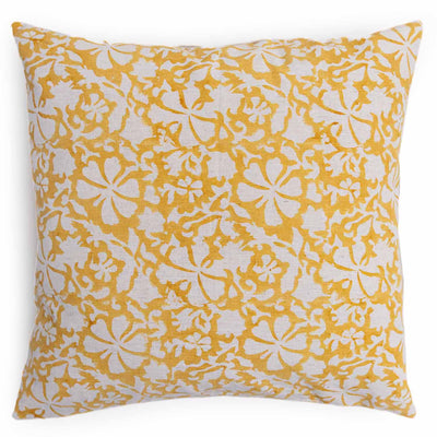 Daisy Block Printed Cotton Cushion Cover