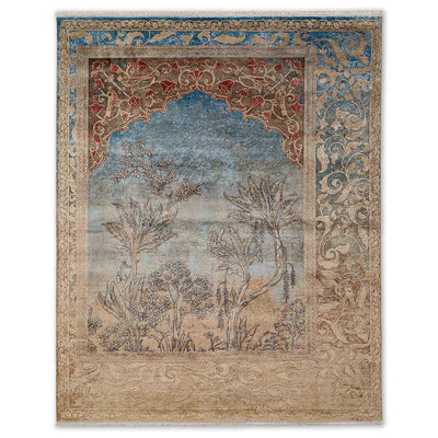 Vann-V Hand Knotted Silk Rug By Anju Modi