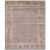 Cave- Beige Hand Knotted Woollen and Cotton Rug By Abraham & Thakore