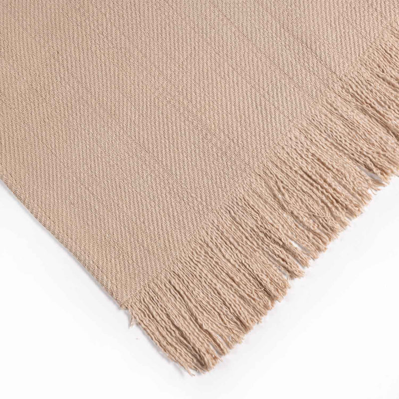 Cotton Dobby Design Bouclé Throw