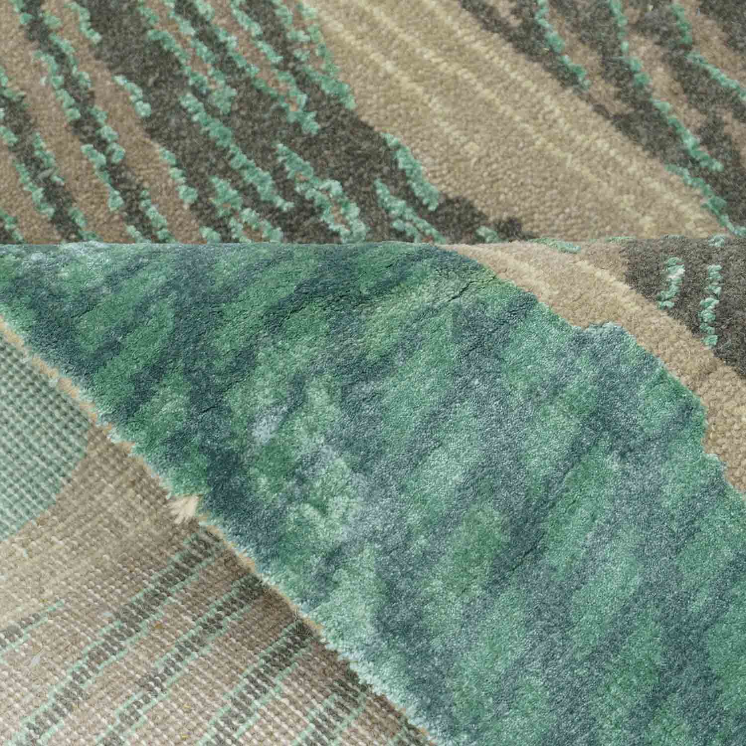 Vena Tera Hand Knotted Woollen And Viscose Rug