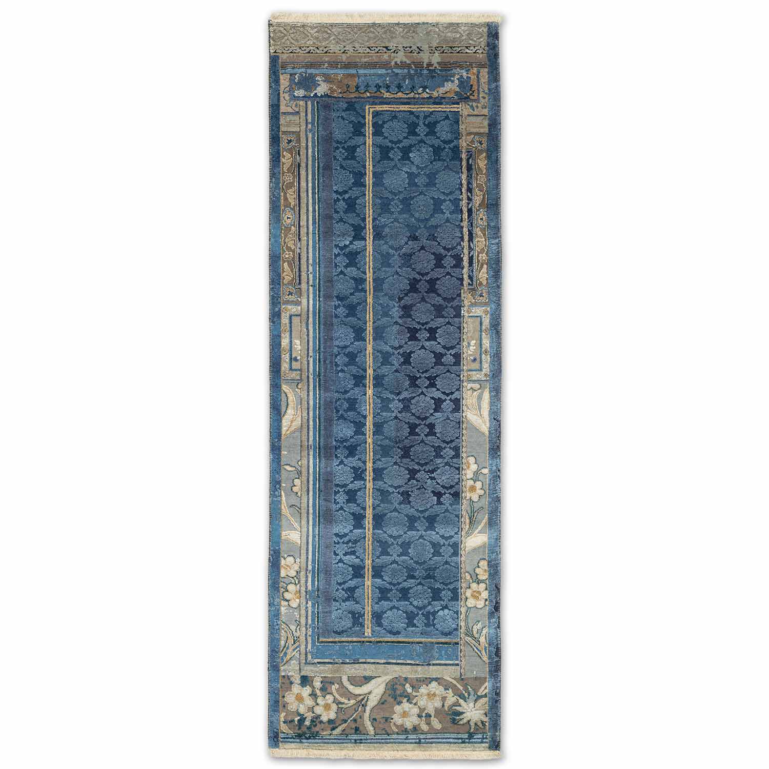 Brocade Garden Hand Knotted Woollen and Silk Runner By Tarun Tahiliani