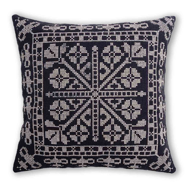 Median Cross Stitch Embroidered Cushion Cover