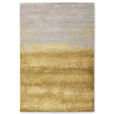 Gold Hand Knotted Woollen And Silk Rug