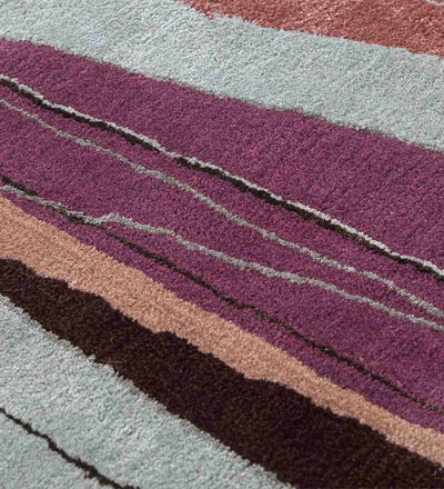 Psychedelic Fragments Hand Tufted Woollen And Viscose Rug By Shripal Munshi