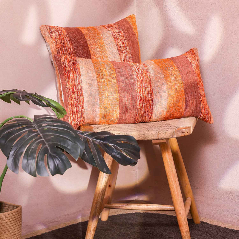 Sunset Woven Chambray Cotton Lumber Cushion Cover