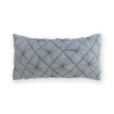 Nirvasa Cotton Embroidered and Hand Quilted Lumbar Cushion Cover