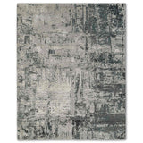Chalk Carve Hand Knotted Woollen And Silk Rug