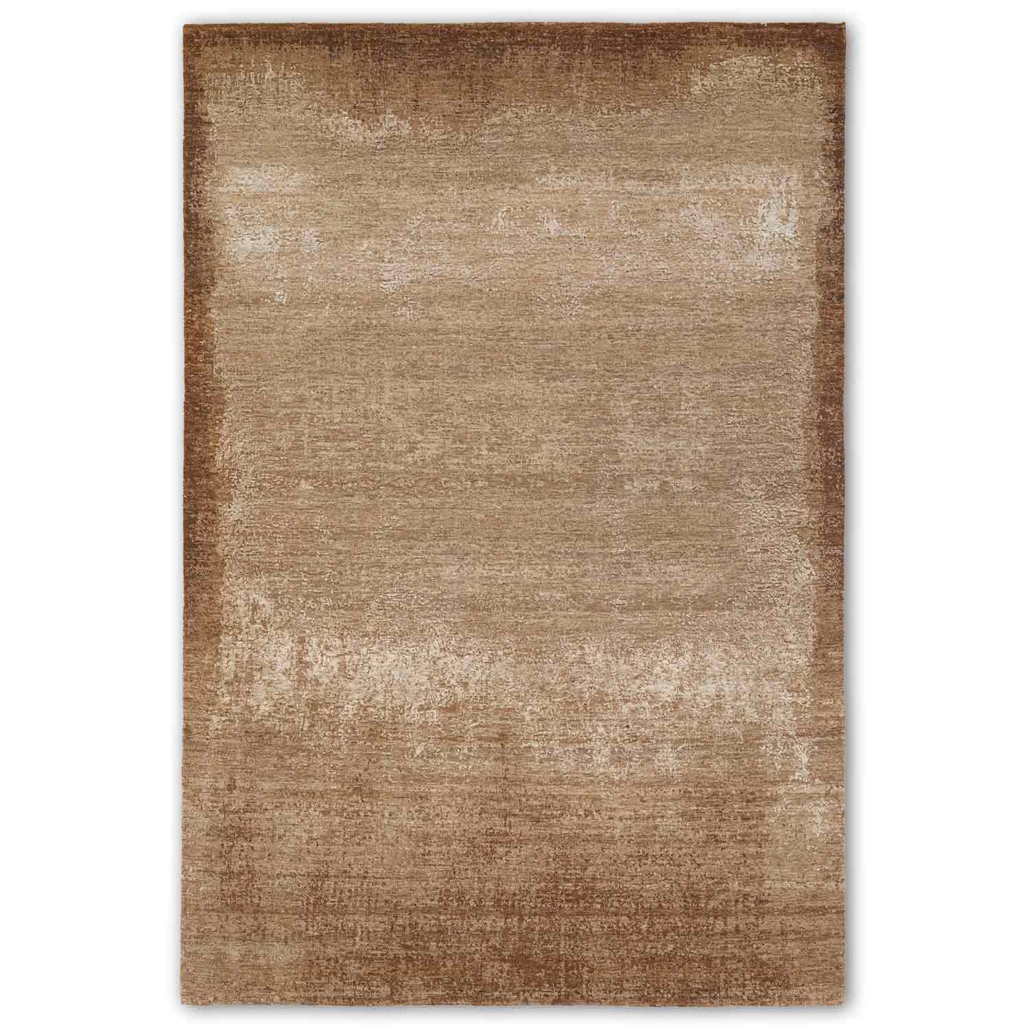 Cinnamon Hand Knotted Woollen And Silk Rug