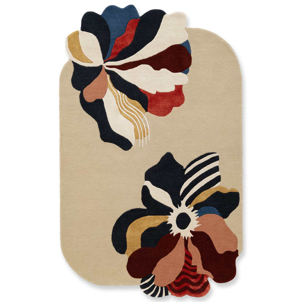 Tikli Hand Tufted Woollen And Viscose Rug