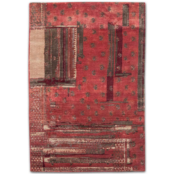 Kanchipuram Hand Knotted Silk Rug By Abraham & Thakore