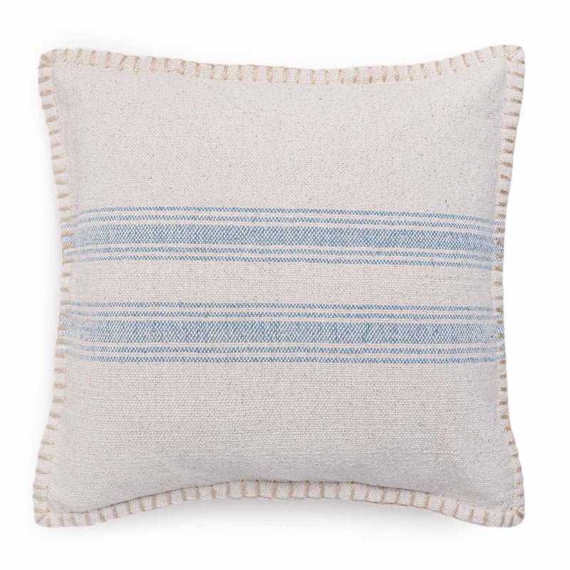 Strypes Woven Cotton Chambray Cushion Cover