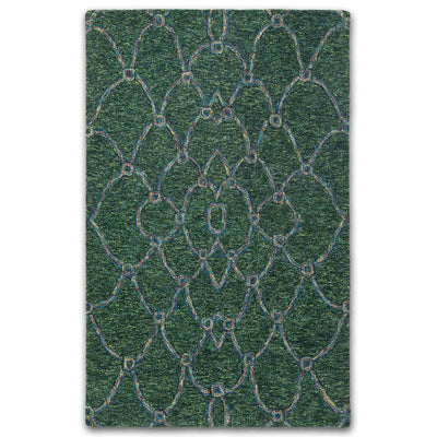 Giusta Peacock Colour Hand Tufted Woollen Rug By Mariella Ienna