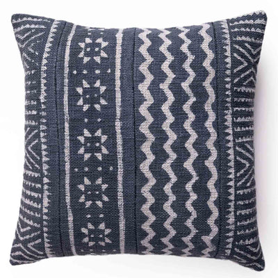 Baali Cotton Slub Dabu Block Printed Cushion Cover