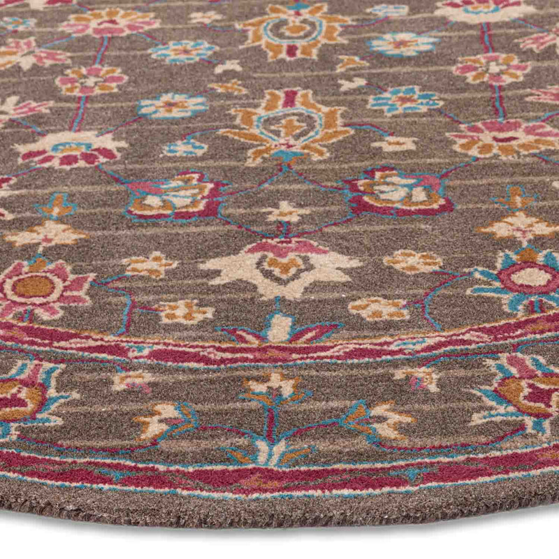 Blossom-L Hand Tufted Woollen Round Rug