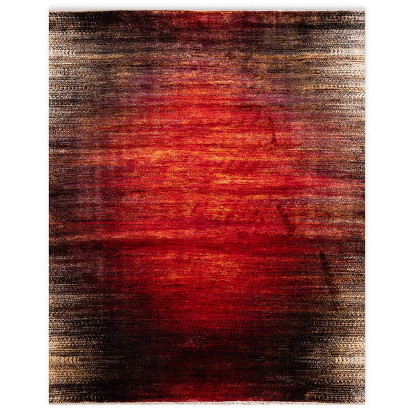 Sunset Hand Knotted Silk Rug By Luke Irwin