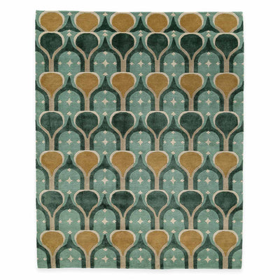 Gyantse Hand Knotted Woollen And Viscose Rug