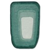 Green Vortex Woollen And Cotton Rug