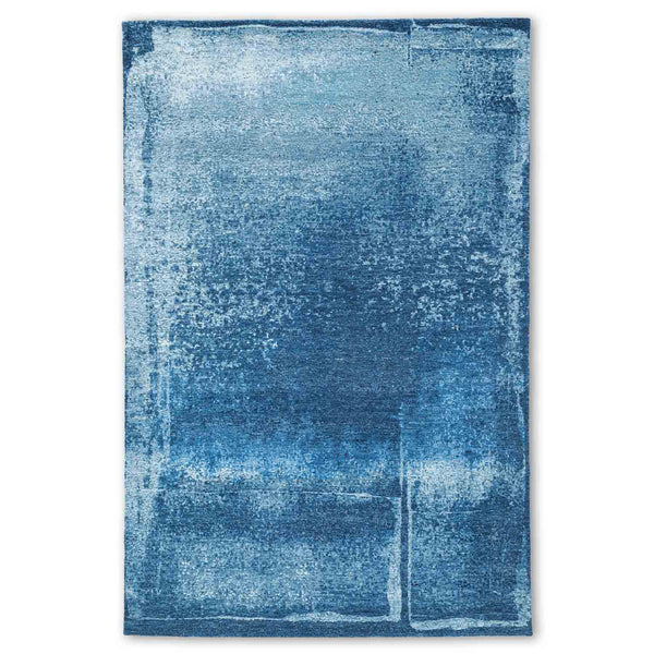Azure Hand Knotted Woollen And Silk Rug