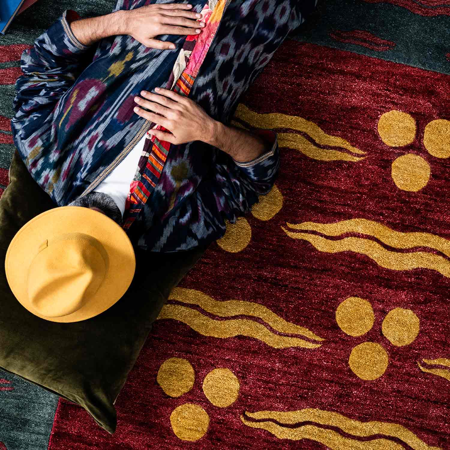 Chintamani reprise Hand Tufted Woolen Rug By Eeshaan Kashyap