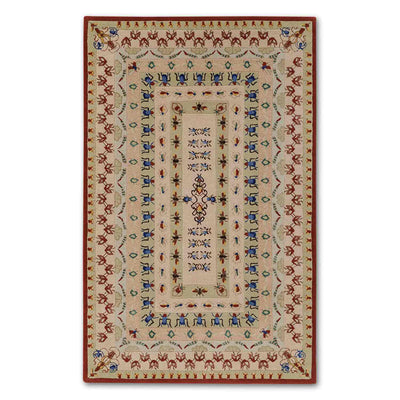 Blush Mosaic Hand Tufted Woollen And Viscose Rug By Varun Rana