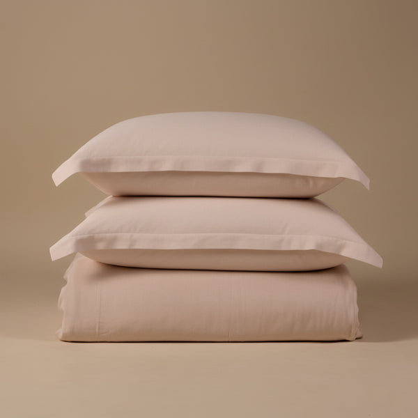 Rose Linen Duvet Cover Set