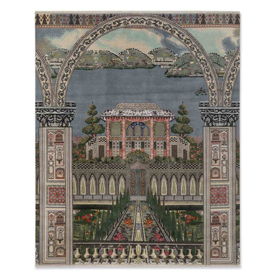 Mughal Gardens Hand Knotted Woollen And Viscose Rug By Anita Dalmia