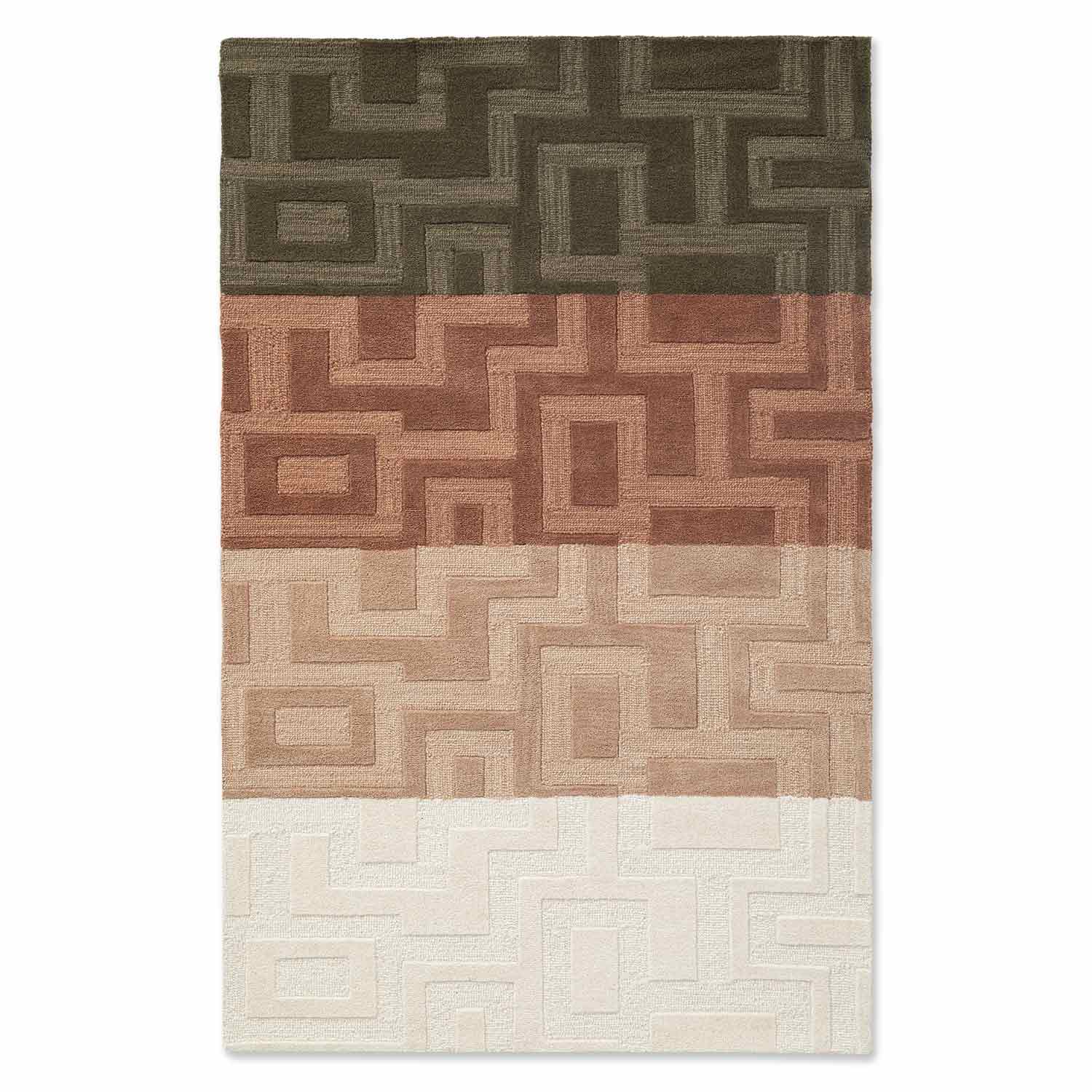 Brick Horizon Hand Tufted Woollen Rug