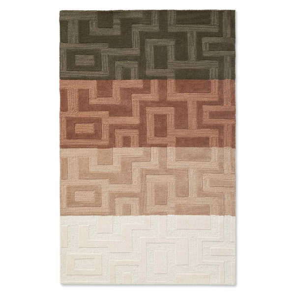 Brick Horizon Hand Tufted Woollen Rug
