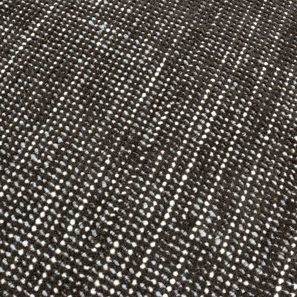Charcoal Handloom Woollen And Polyester Rug