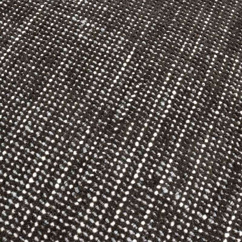 Charcoal Handloom Woollen And Polyester Rug
