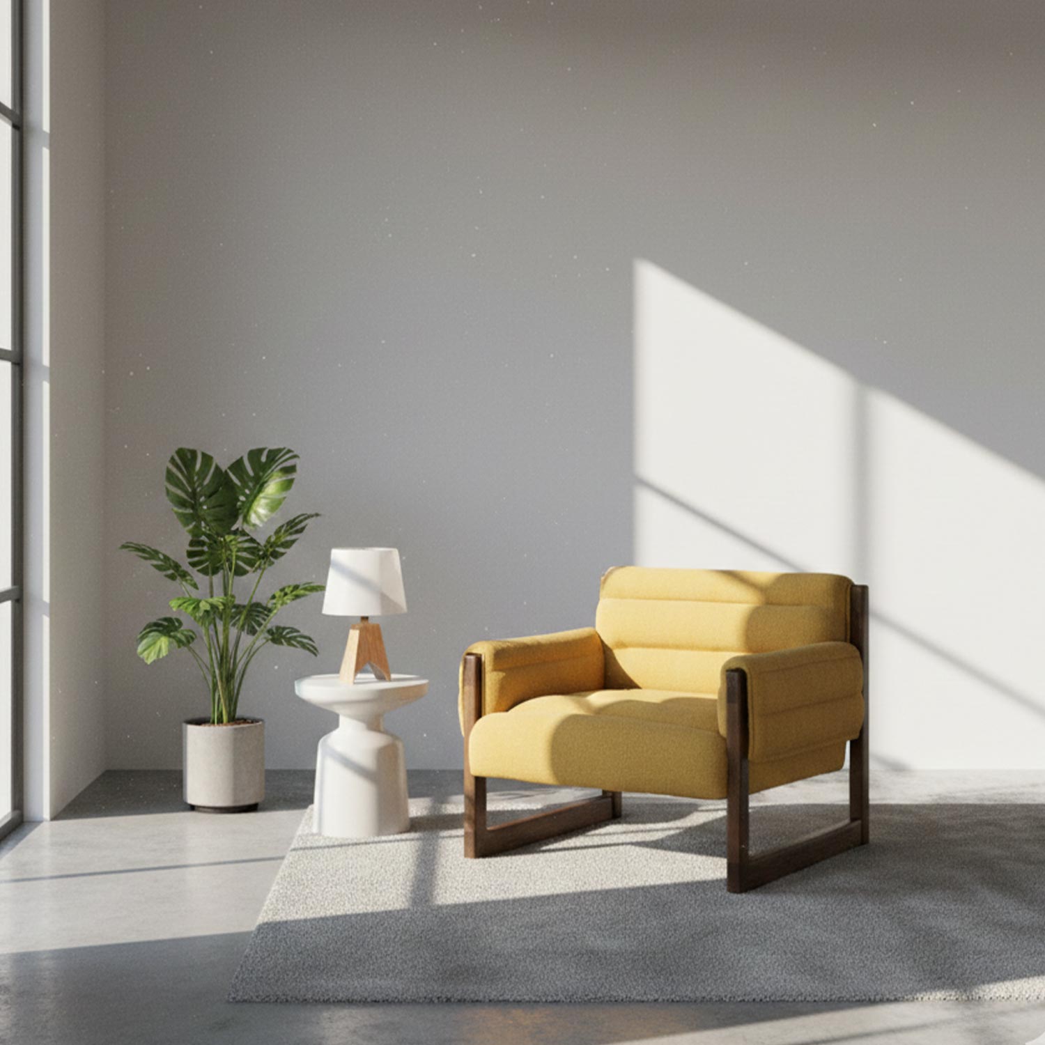 Loose Lounge Chair-Yellow
