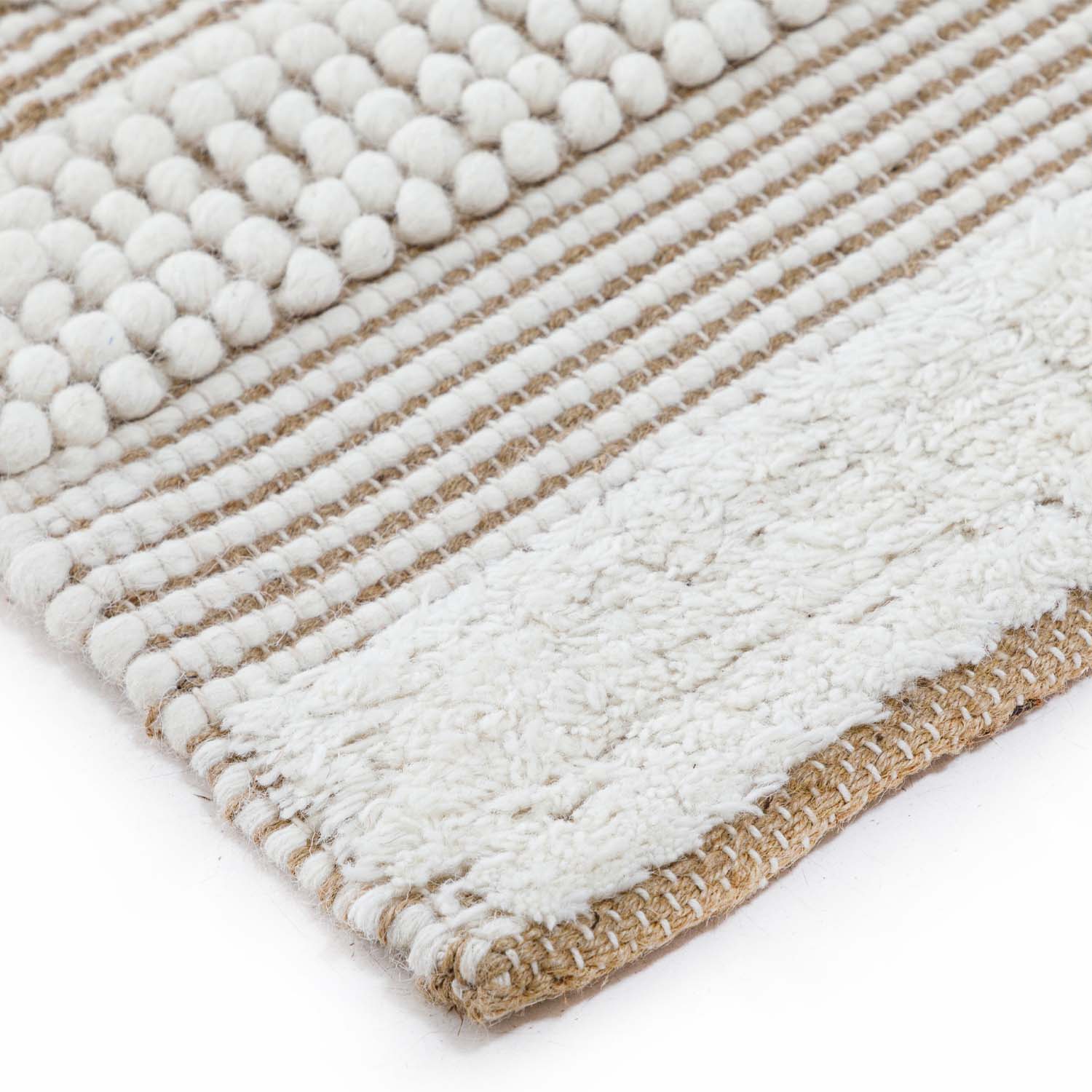 Diamond Flat Weave Wool And Jute Dhurrie