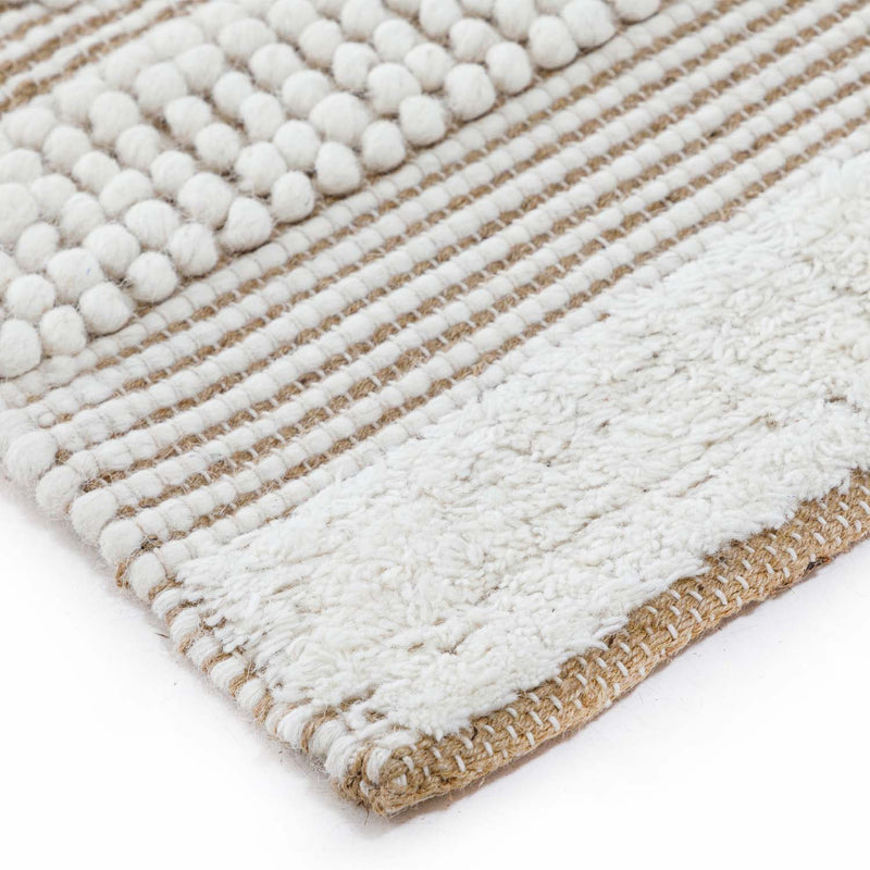 Diamond Flat Weave Wool And Jute Dhurrie