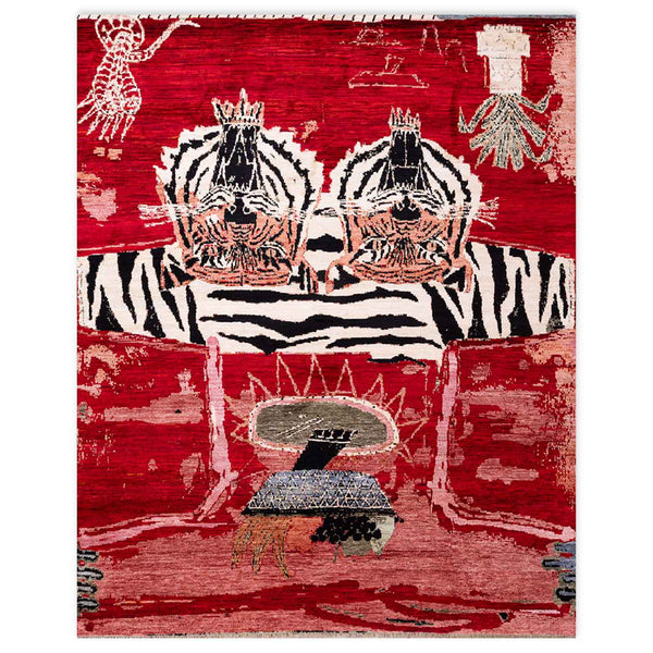 Le Tigre I Hand Knotted Silk Rug By Luke Irwin