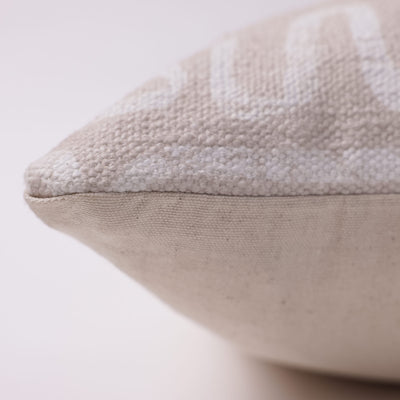 A-Maze Beige Digital Printed Cotton Cushion Cover