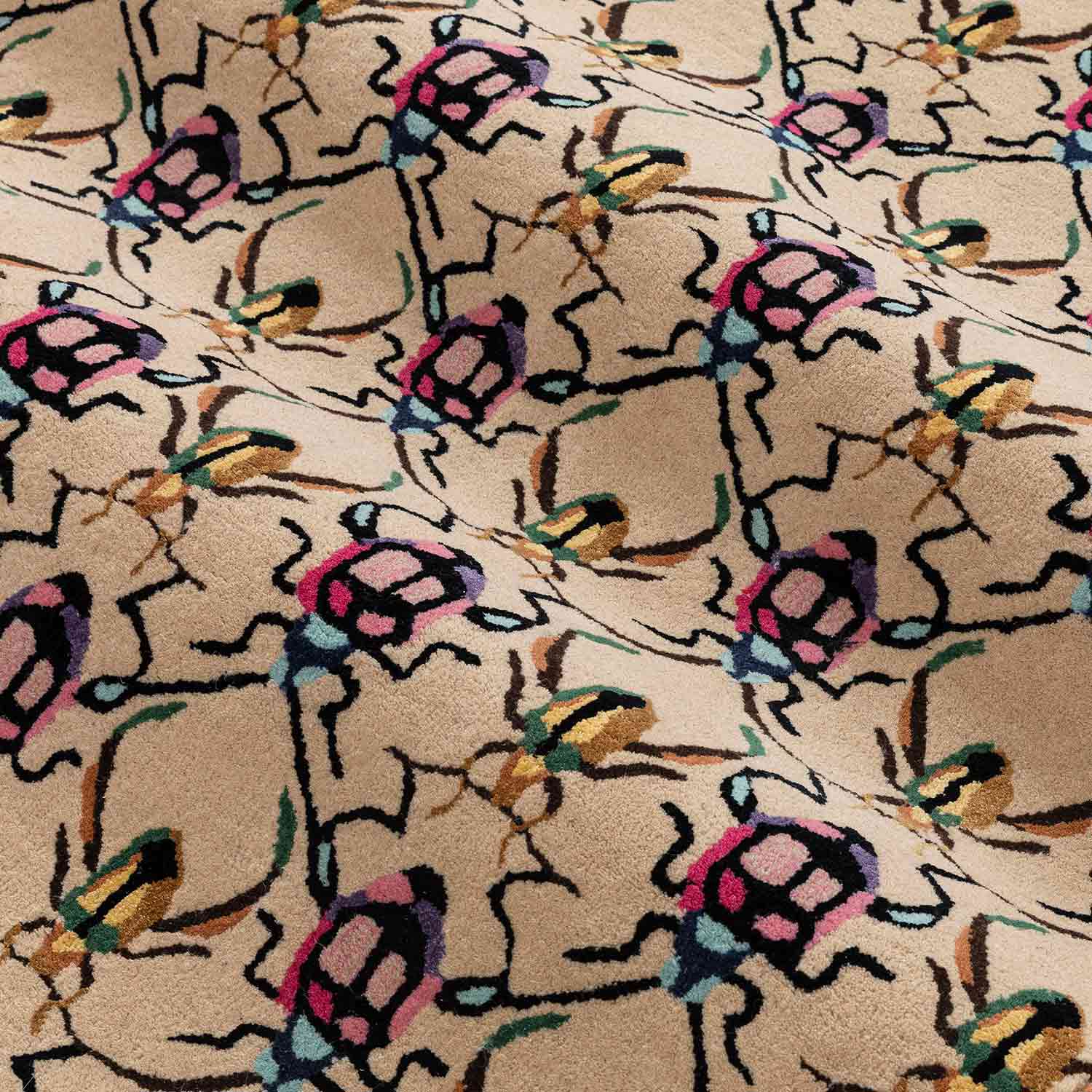 Mughal Jaal Hand Tufted Woollen And Viscose Rug By Varun Rana