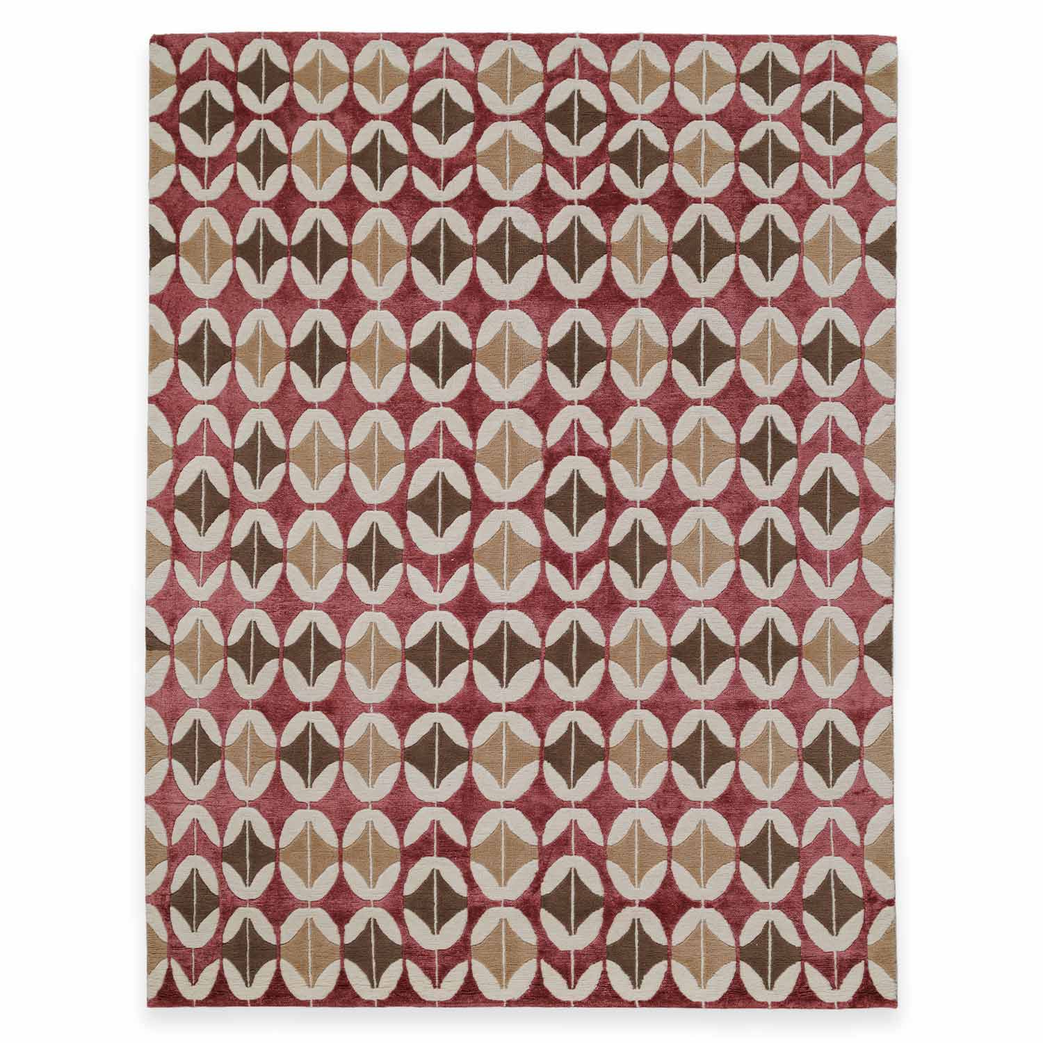 Shigatse Hand Knotted Woollen And Viscose Rug