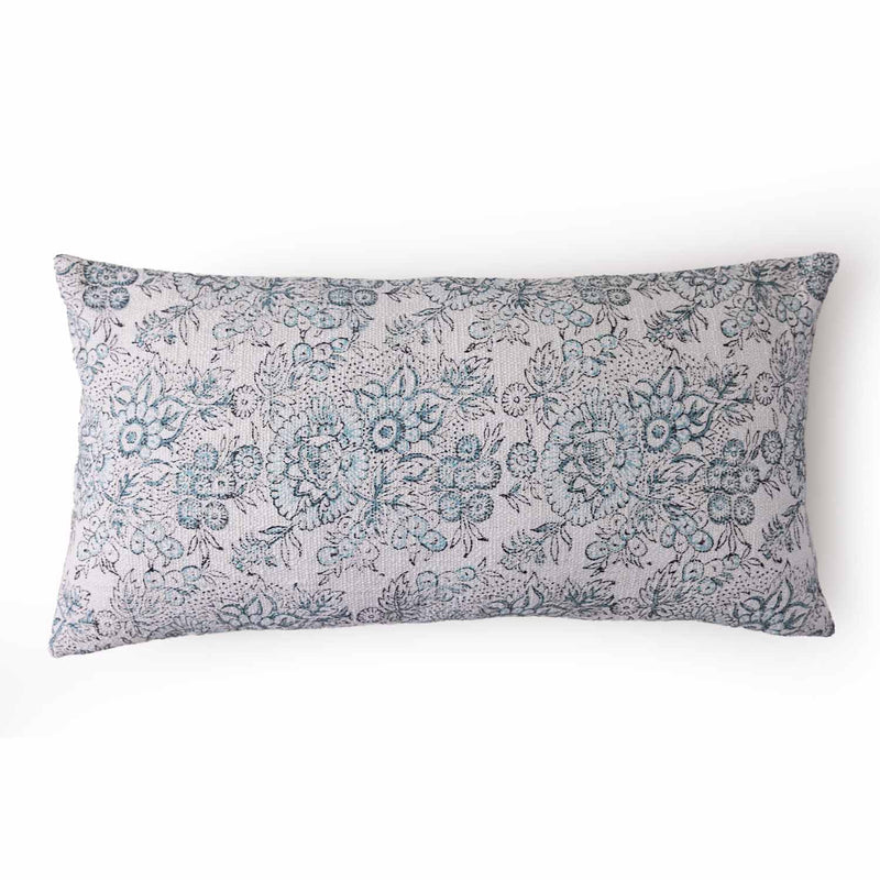 Reese Digital Printed Cotton Chambray Lumbar Cushion Cover