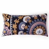 Jasmine Embroidered Cotton Lumbar Cushion Cover