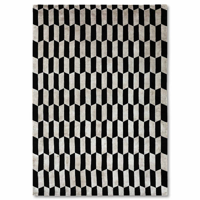 Tibetan Hand Knotted Woollen And Viscose Rug