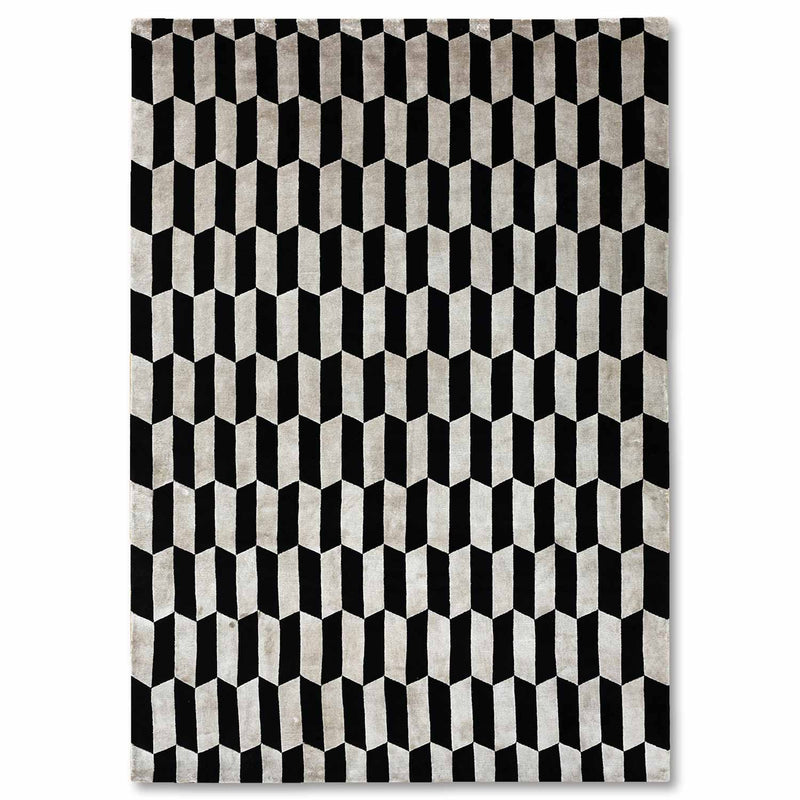 Tibetan Hand Knotted Woollen And Viscose Rug