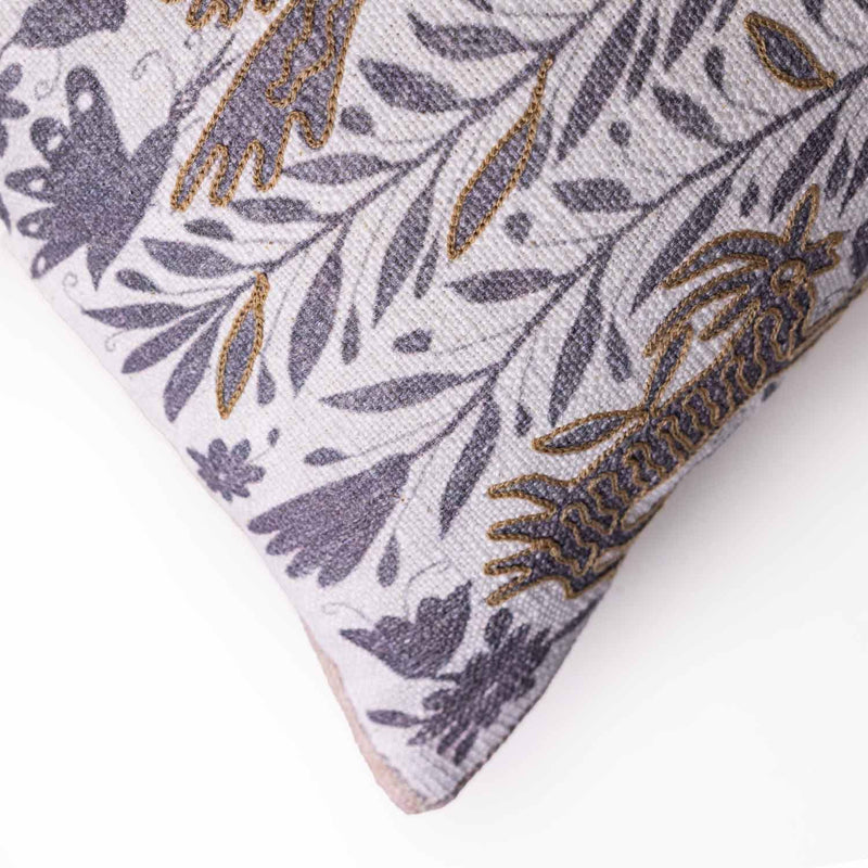 Freida Cotton Slub Digital Printed Lumbar Cushion Cover