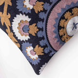 Jasmine Embroidered Cotton Lumbar Cushion Cover