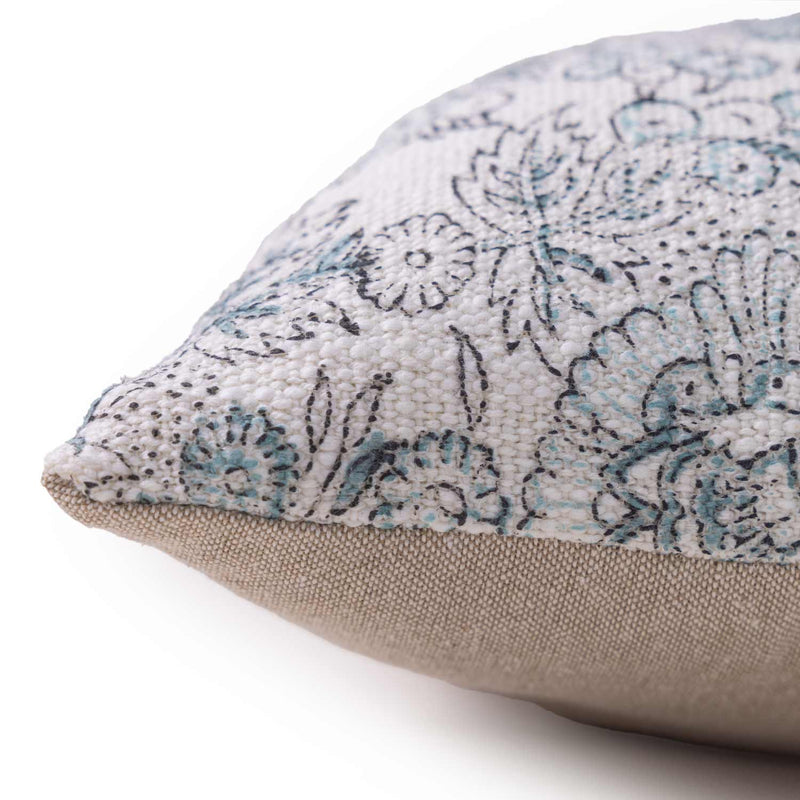Reese Digital Printed Cotton Chambray Lumbar Cushion Cover
