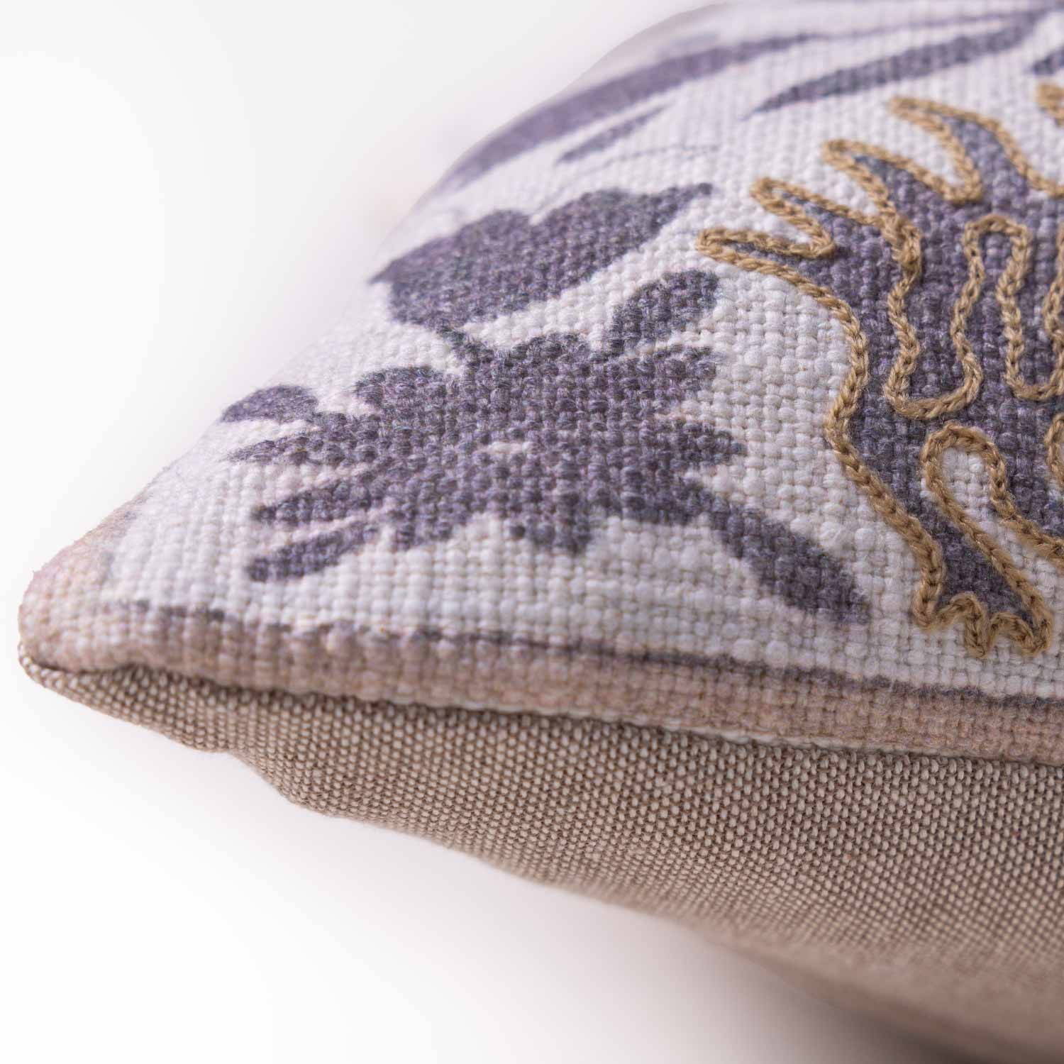 Freida Cotton Slub Digital Printed Lumbar Cushion Cover